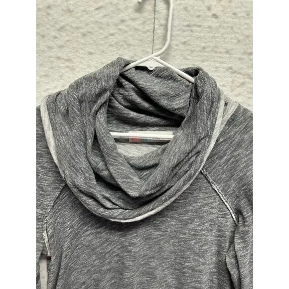 FP‎ Beach FREE PEOPLE Cocoon Cowl Neck One Body Pullover Top M/L Charcoal Grayh - Picture 3 of 9